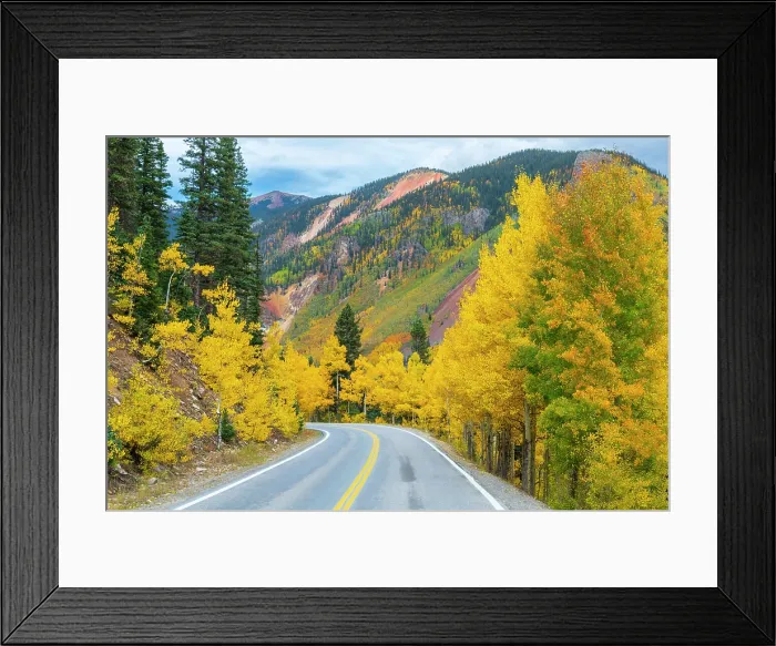 Framed Print : USA, Colorado, Million Dollar Highway between Silverton and Durango
