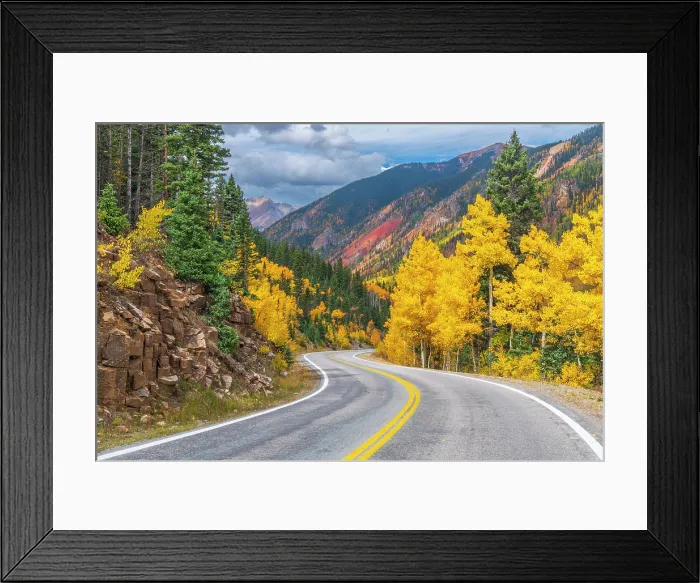 Framed Print : USA, Colorado, Million Dollar Highway between Silverton and Durango