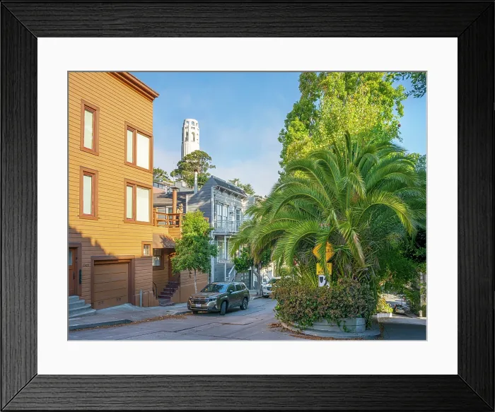 Framed Print : Coit Tower in North Beach District, San Francisco, California, USA Framed Print : Coit Tower in North Beach District, San Francisco, California, USA