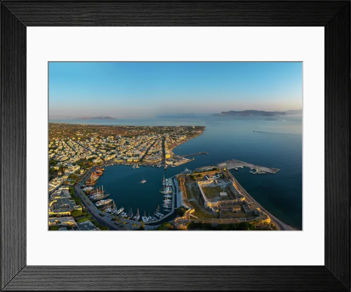 Framed Print : Greece, Dodecanese, Kos Island, Kos Town, and harbour Framed Print : Greece, Dodecanese, Kos Island, Kos Town, and harbour