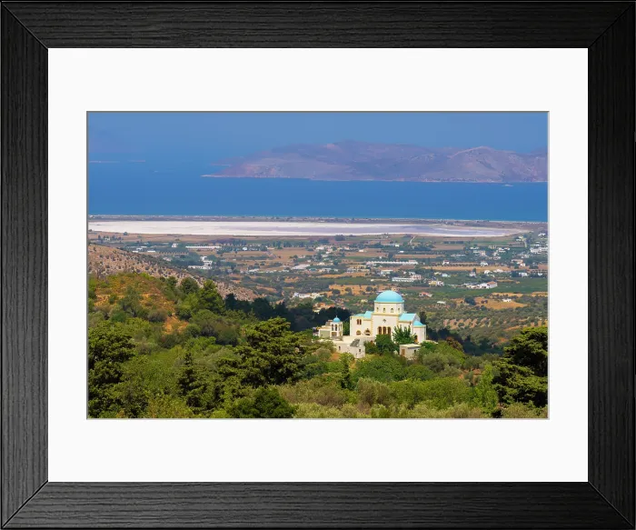 Framed Print : Greece, Dodecanese, Kos Island, Zia, Church of Kímissis tis Theotokou, overview Framed Print : Greece, Dodecanese, Kos Island, Zia, Church of Kímissis tis Theotokou, overview