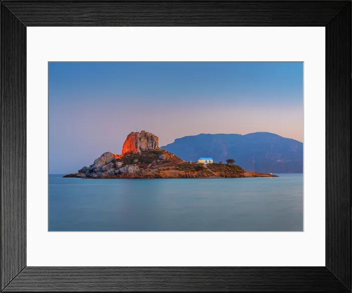Framed Print : Greece, Dodecanese, Kos Island, Kamari Bay, and Kastri Island at dusk Framed Print : Greece, Dodecanese, Kos Island, Kamari Bay, and Kastri Island at dusk