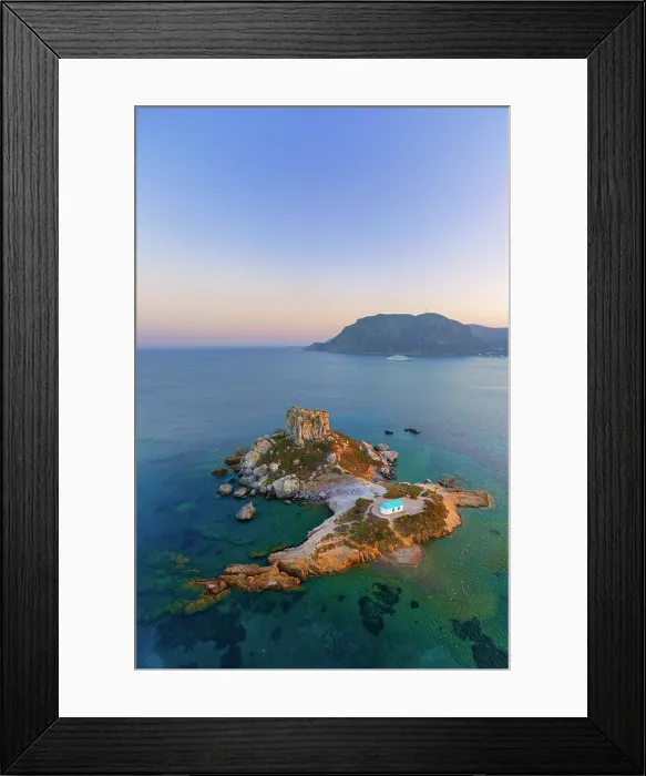 Framed Print : Greece, Dodecanese, Kos Island, Kamari Bay and Kastri Island Framed Print : Greece, Dodecanese, Kos Island, Kamari Bay and Kastri Island