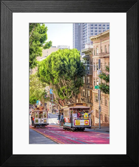 Framed Print : Cable Cars in Downtown San Franciscoancisco, San Francisco, California, USA Framed Print : Cable Cars in Downtown San Franciscoancisco, San Francisco, California, USA