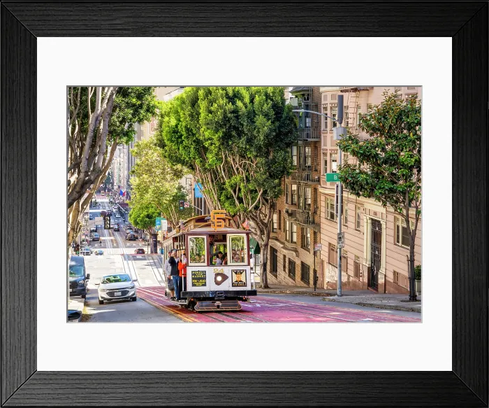 Framed Print : Cable Cars in Downtown San Franciscoancisco, San Francisco, California, USA Framed Print : Cable Cars in Downtown San Franciscoancisco, San Francisco, California, USA