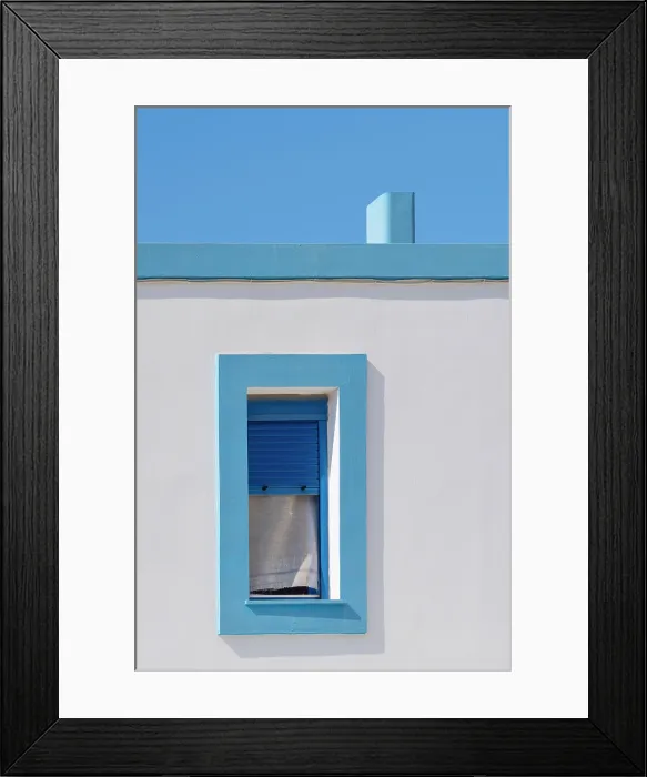 Framed Print : Greece, Dodecanese, Kos Island, Zia, typical colourful Greek window Framed Print : Greece, Dodecanese, Kos Island, Zia, typical colourful Greek window