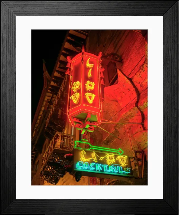 Framed Print : Streets of China Town at Night, San Francisco, California, USA Framed Print : Streets of China Town at Night, San Francisco, California, USA