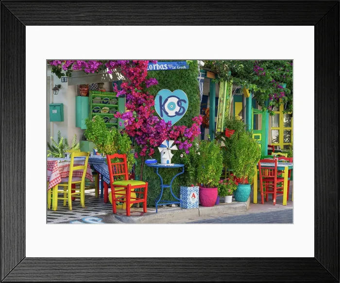 Framed Print : Greece, Dodecanese, Kos Island, Kos Town Zorbas Restaurant Framed Print : Greece, Dodecanese, Kos Island, Kos Town Zorbas Restaurant