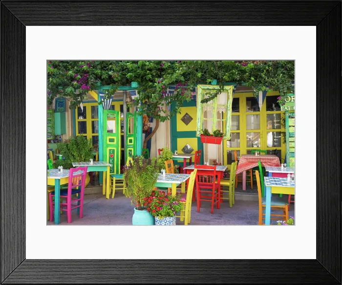 Framed Print : Greece, Dodecanese, Kos Island, Kos Town Zorbas Restaurant Framed Print : Greece, Dodecanese, Kos Island, Kos Town Zorbas Restaurant