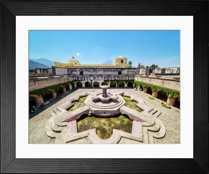 Framed Print : Church and Convent of La Merced, cloister elevated view, Antigua Guatemala, Sacatepequez Department, Guatemala Framed Print : Church and Convent of La Merced, cloister elevated view, Antigua Guatemala, Sacatepequez Department, Guatemala