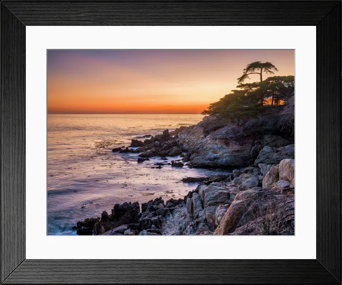 Framed Print : Sunset along the scenic 17-Mile Drive in Pebble Beach on the Monterey Peninsula, California, Pebble Beach, California, USA Framed Print : Sunset along the scenic 17-Mile Drive in Pebble Beach on the Monterey Peninsula, California, Pebble Beach, California, USA