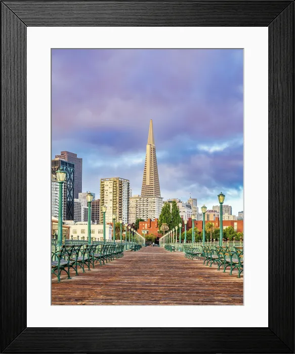 Framed Print : Pier 7 at Sunrise Embarcadero, San Francisco, California, USA Framed Print : Pier 7 at Sunrise Embarcadero, San Francisco, California, USA