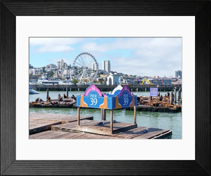 Framed Print : Pier 39 Fishermans Wharf, San Francisco, California, USA Framed Print : Pier 39 Fishermans Wharf, San Francisco, California, USA