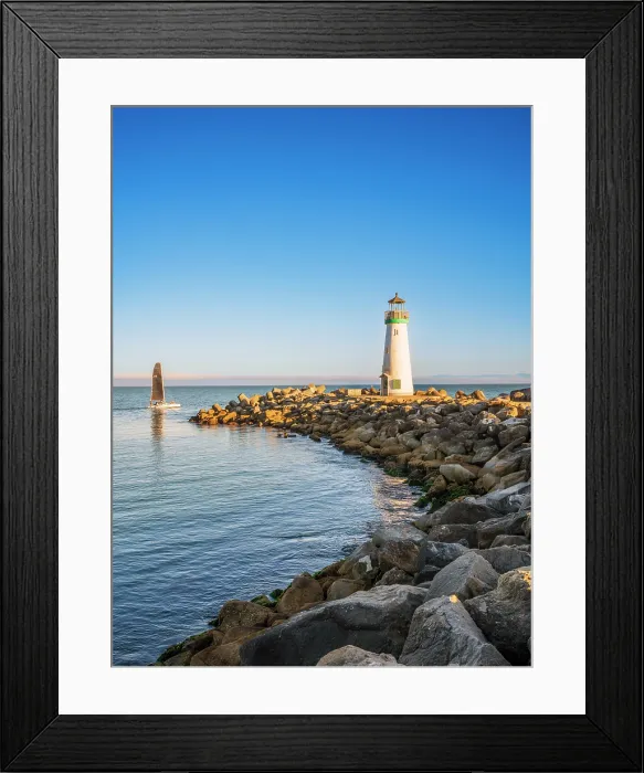 Framed Print : Walton Lighthouse, Santa Cruz, California, USA
