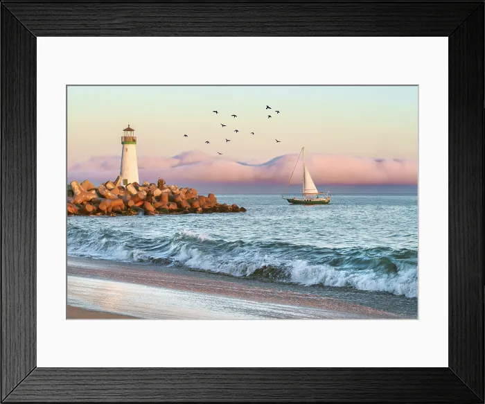Framed Print : Walton Lighthouse, Santa Cruz, California, USA Framed Print : Walton Lighthouse, Santa Cruz, California, USA