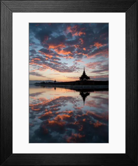 Framed Print : Myanmar, Burma, Mandalay, Mandalay palace at sunrise Framed Print : Myanmar, Burma, Mandalay, Mandalay palace at sunrise
