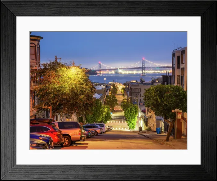 Framed Print : Oakland Bay Bridge, San Francisco, California, USA