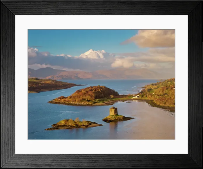 Framed Print : Castle Stalker on Loch Linnhe, Appin, Argyll & Bute, Scotland