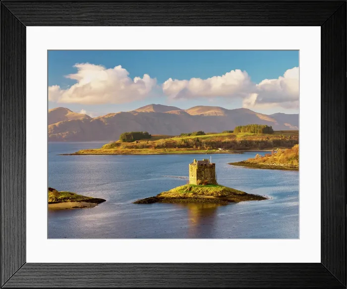 Framed Print : Castle Stalker on Loch Linnhe, Appin, Argyll & Bute, Scotland Framed Print : Castle Stalker on Loch Linnhe, Appin, Argyll & Bute, Scotland