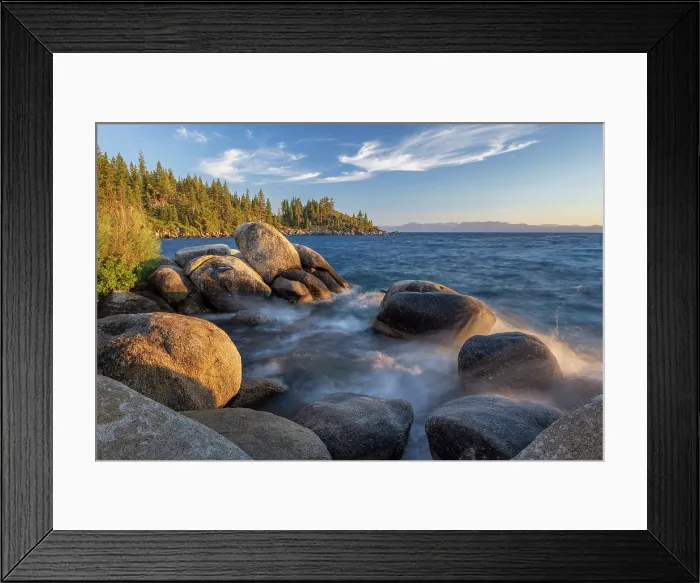 Framed Print : Evening view towards Emerald Cove, Lake Tahoe, Nevada, USA. Summer (August) 2025 Framed Print : Evening view towards Emerald Cove, Lake Tahoe, Nevada, USA. Summer (August) 2025
