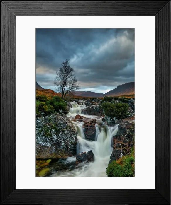 Framed Print : Waterfall, Glen Coe, Highlands, Scotland Framed Print : Waterfall, Glen Coe, Highlands, Scotland