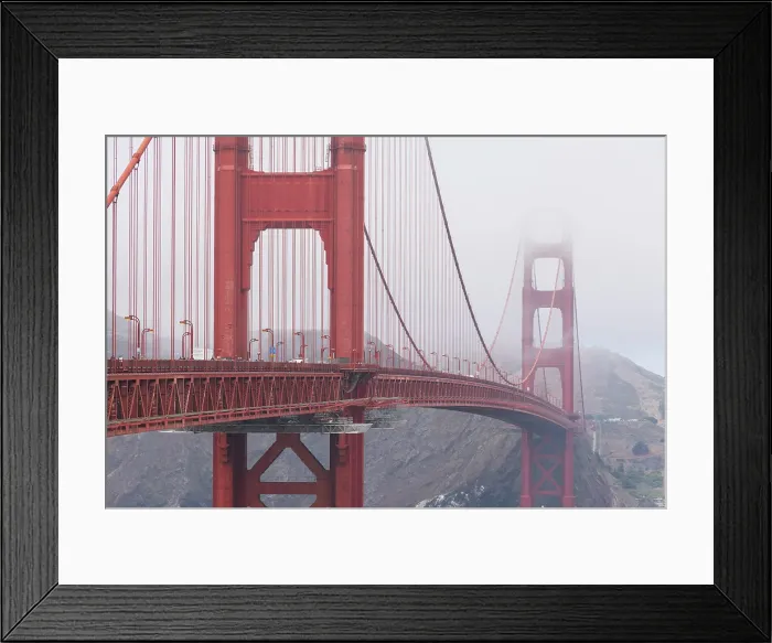 Framed Print : The Golden Gate Bridge on a foggy summer morning, San Francisco, California, USA. Summer (August) 2025 Framed Print : The Golden Gate Bridge on a foggy summer morning, San Francisco, California, USA. Summer (August) 2025