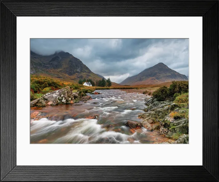Framed Print : Lone Cottage, Glen Coe, Highland Region, Scotland Framed Print : Lone Cottage, Glen Coe, Highland Region, Scotland