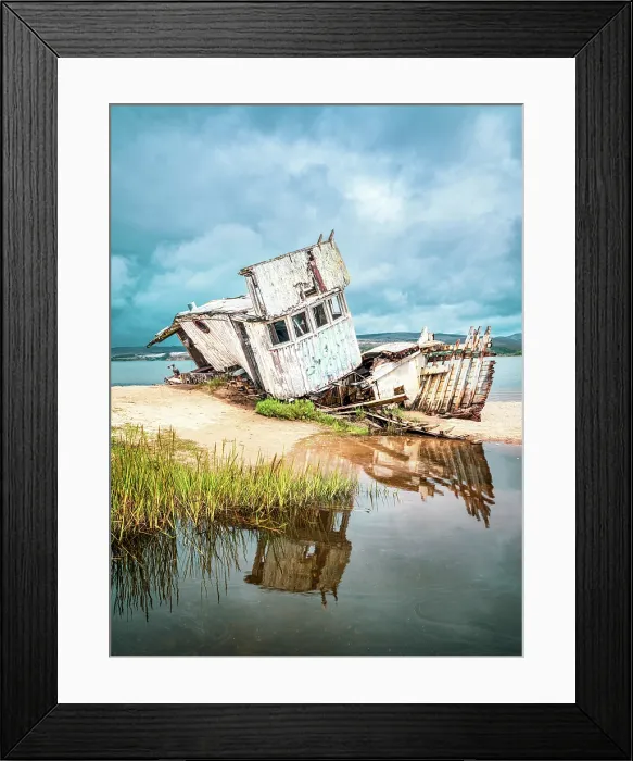 Framed Print : Ship Wreck, Point Reyes National Seashore, Pacific Coast of Marin County Inverness, California, USA