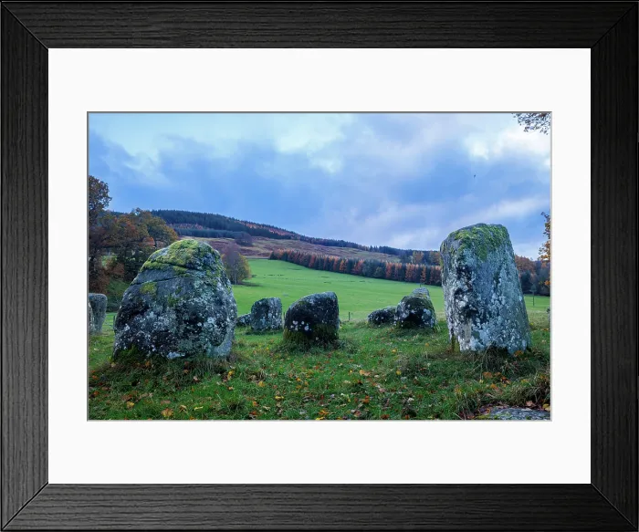 Framed Print : Croft Moraig stone circle, Aberfeldy, Perth and Kinross, Scotland, UK Framed Print : Croft Moraig stone circle, Aberfeldy, Perth and Kinross, Scotland, UK