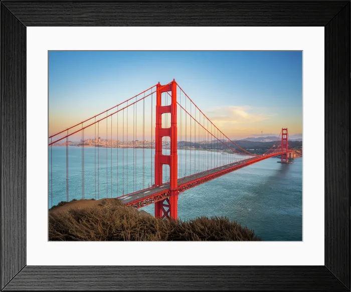 Framed Print : View of Golden Gate Bridge from Battery Spencer Marine Headlands, San Francisco, California, USA, USA Framed Print : View of Golden Gate Bridge from Battery Spencer Marine Headlands, San Francisco, California, USA, USA