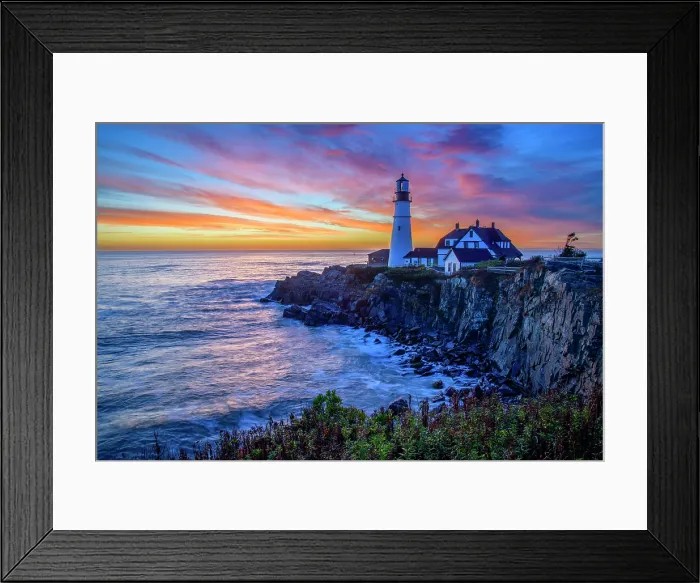 Framed Print : USA, New England, Maine, Fort Williams Park, Cape Elizabeth, Portland Head Light Framed Print : USA, New England, Maine, Fort Williams Park, Cape Elizabeth, Portland Head Light