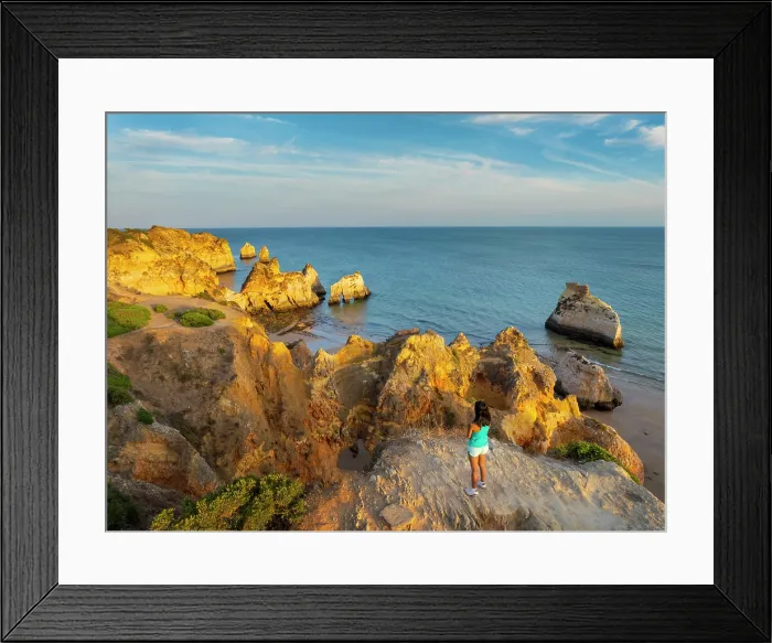 Framed Print : Portugal, Algarve, Alvor, Prainha overview (MR) Framed Print : Portugal, Algarve, Alvor, Prainha overview (MR)
