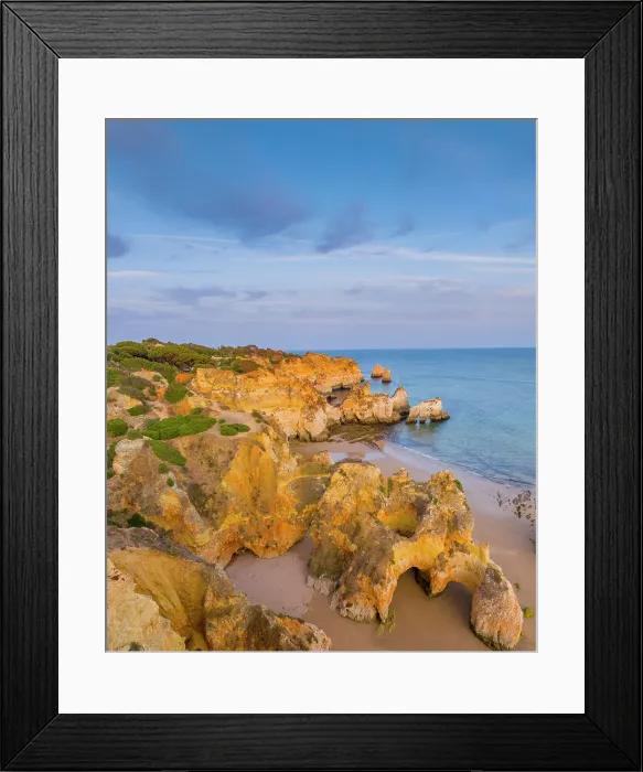 Framed Print : Portugal, Algarve, Alvor, Prainha overview Framed Print : Portugal, Algarve, Alvor, Prainha overview