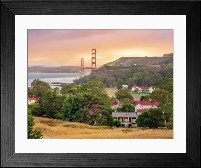 Framed Print : Marine Headlands, Golden Gate Bridge, San Francisco, California, USA