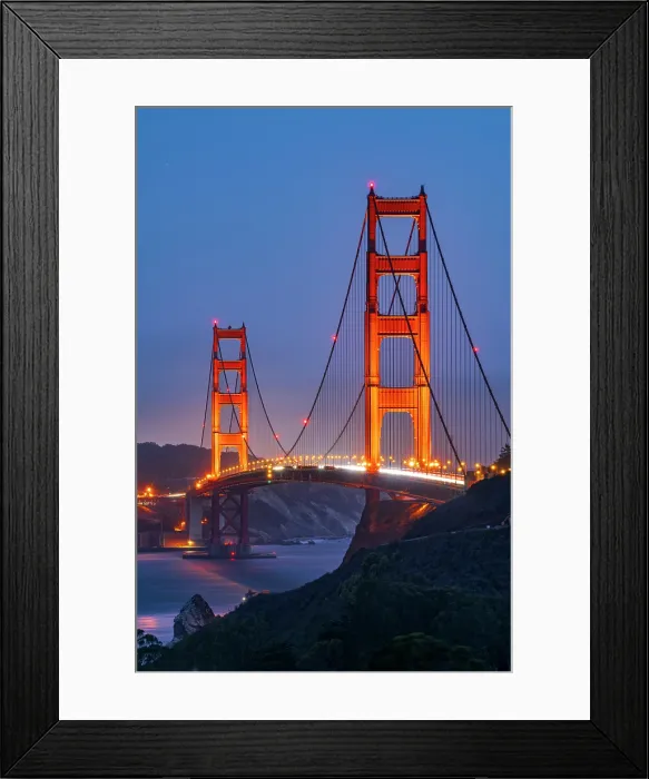 Framed Print : Marine Headlands, Golden Gate Bridge, San Francisco, California, USA Framed Print : Marine Headlands, Golden Gate Bridge, San Francisco, California, USA