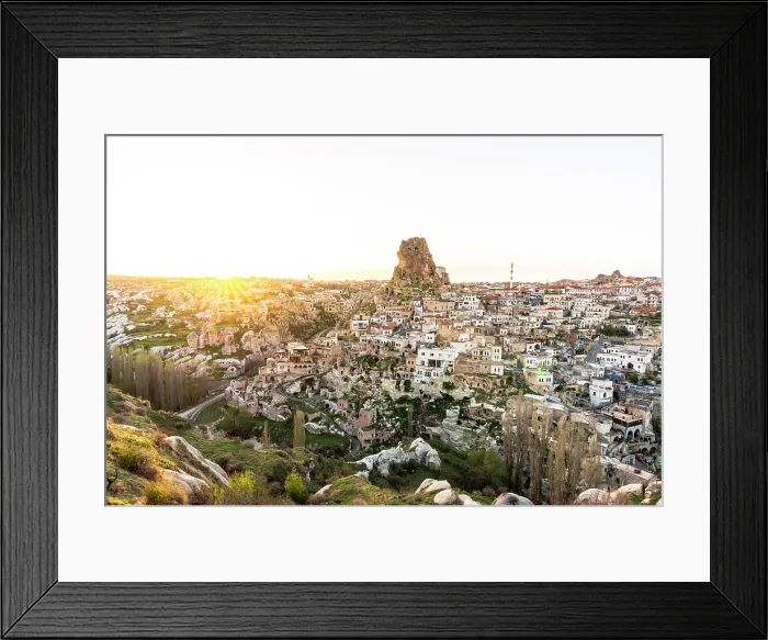 Framed Print : Ortahisar village and castle at sunset, Cappadocia, Nevsehir Province, Central Anatolia, Turkey Framed Print : Ortahisar village and castle at sunset, Cappadocia, Nevsehir Province, Central Anatolia, Turkey