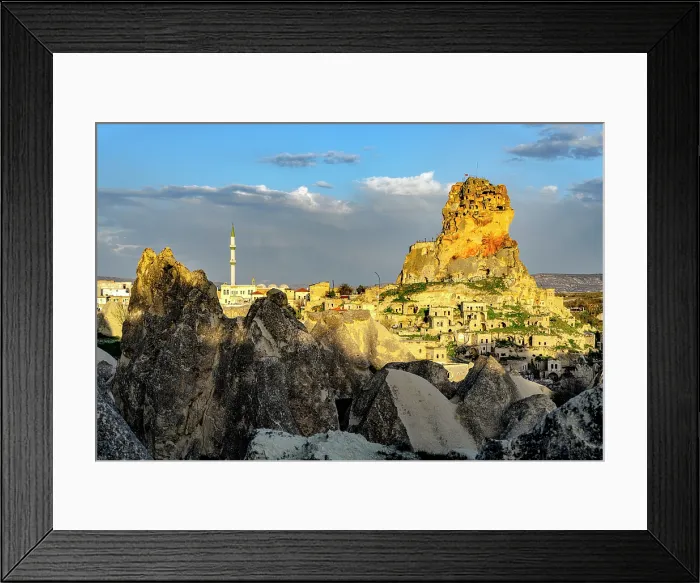 Framed Print : Ortahisar village at sunset, Cappadocia, Nevsehir Province, Central Anatolia, Turkey Framed Print : Ortahisar village at sunset, Cappadocia, Nevsehir Province, Central Anatolia, Turkey