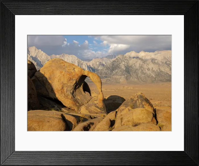 Framed Print : Cyclops Arch in the Alabama Hills looking towards Mount Whitney in the Sierra Nevadas, California, USA. Summer (August) 2025 Framed Print : Cyclops Arch in the Alabama Hills looking towards Mount Whitney in the Sierra Nevadas, California, USA. Summer (August) 2025