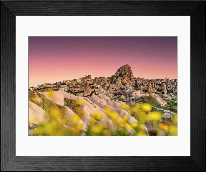 Framed Print : Pink sunset over Uchisar castle, Cappadocia, Nevsehir Province, Central Anatolia, Turkey Framed Print : Pink sunset over Uchisar castle, Cappadocia, Nevsehir Province, Central Anatolia, Turkey