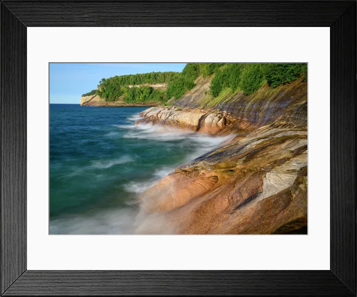 Framed Print : USA, Michigan, Great Lakes, Upper Peninsula, Ontonago, Munising, Pictured Rocks National Lakeshore Framed Print : USA, Michigan, Great Lakes, Upper Peninsula, Ontonago, Munising, Pictured Rocks National Lakeshore