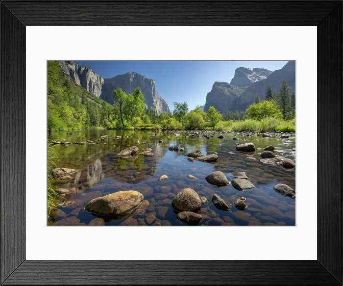 Framed Print : El Capitan and Yosemite Valley reflected in the Merced River at Valley View, Yosemite National Park, California, USA. Summer (August) 2025 Framed Print : El Capitan and Yosemite Valley reflected in the Merced River at Valley View, Yosemite National Park, California, USA. Summer (August) 2025