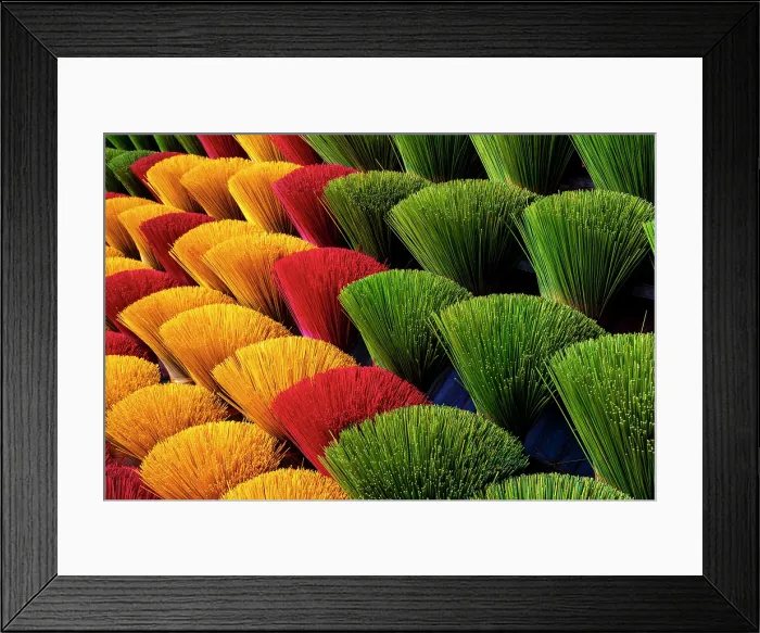 Framed Print : Dyed incense sticks, near Hanoi, North Vietnam, Asia