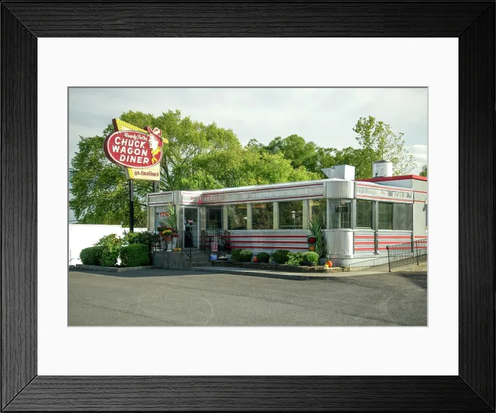 Framed Print : USA, New York, Upstate, Gifford, Chuck Wagon Diner Framed Print : USA, New York, Upstate, Gifford, Chuck Wagon Diner