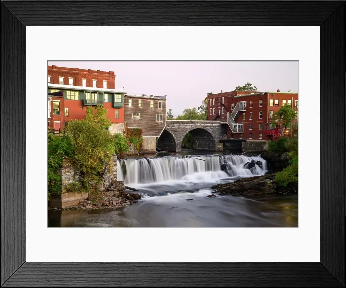 Framed Print : USA, New England, Vermont, Addison County, Middlebury, Otter Creek Falls Framed Print : USA, New England, Vermont, Addison County, Middlebury, Otter Creek Falls