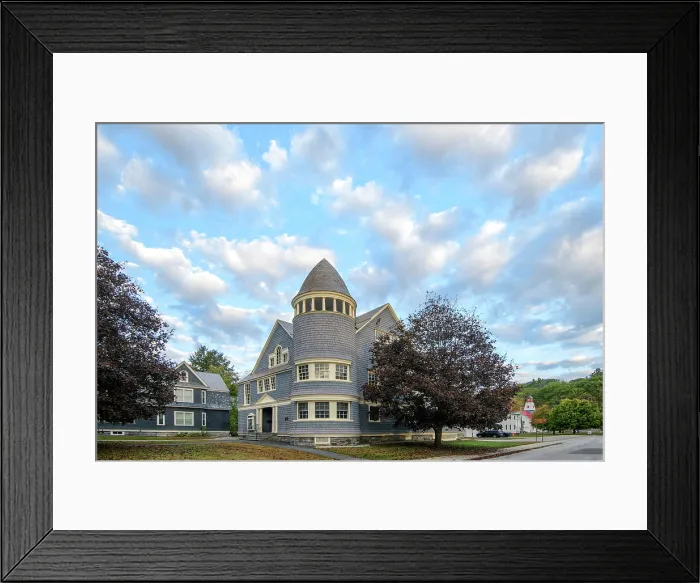 Framed Print : USA, New England, Vermont, Windsor County, Ludlow, United Church of Ludlow