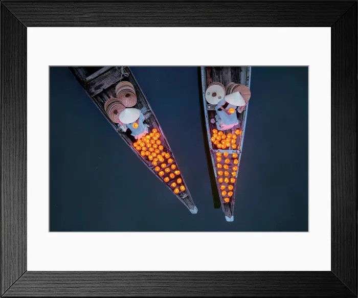 Framed Print : Aerial view of women laying floating lanterns on the Perfume River at dusk, Hue, Central Vietnam, Asia Framed Print : Aerial view of women laying floating lanterns on the Perfume River at dusk, Hue, Central Vietnam, Asia