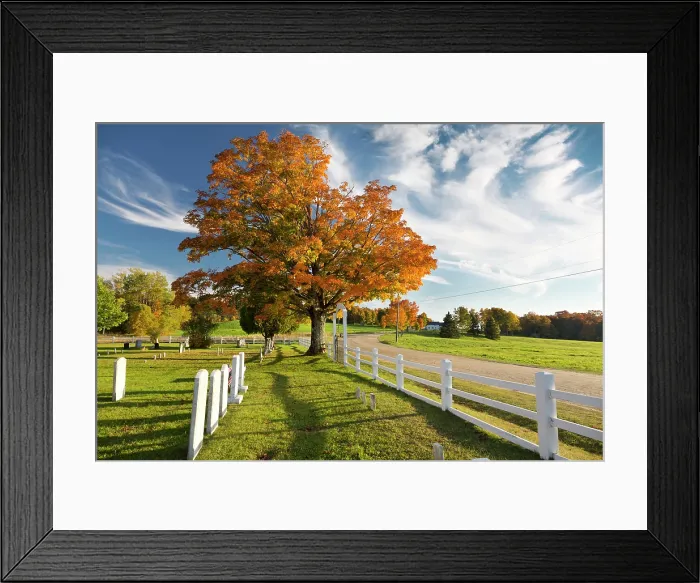 Framed Print : United States, New England, Vermont, a cemetery near Cabot Framed Print : United States, New England, Vermont, a cemetery near Cabot