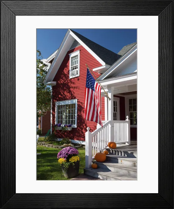 Framed Print : United States, USA, New England, Vermont, Stowe, Tourist office