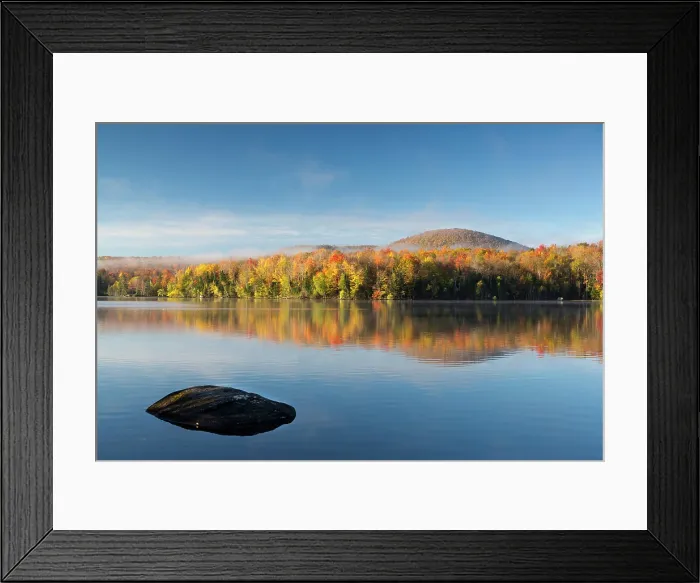 Framed Print : USA, Vermont, New England Lake near Marshfield in the fall Framed Print : USA, Vermont, New England Lake near Marshfield in the fall
