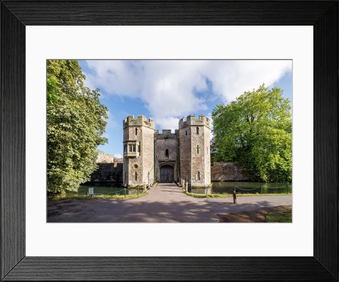 Framed Print : Bishops Palace Gate House, Wells, Somerset, England, UK